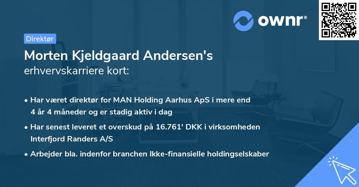Morten Kjeldgaard Andersen's erhvervskarriere kort