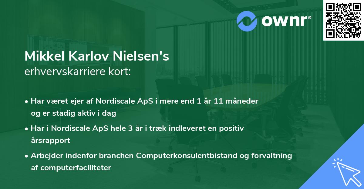 Mikkel Karlov Nielsen's erhvervskarriere kort