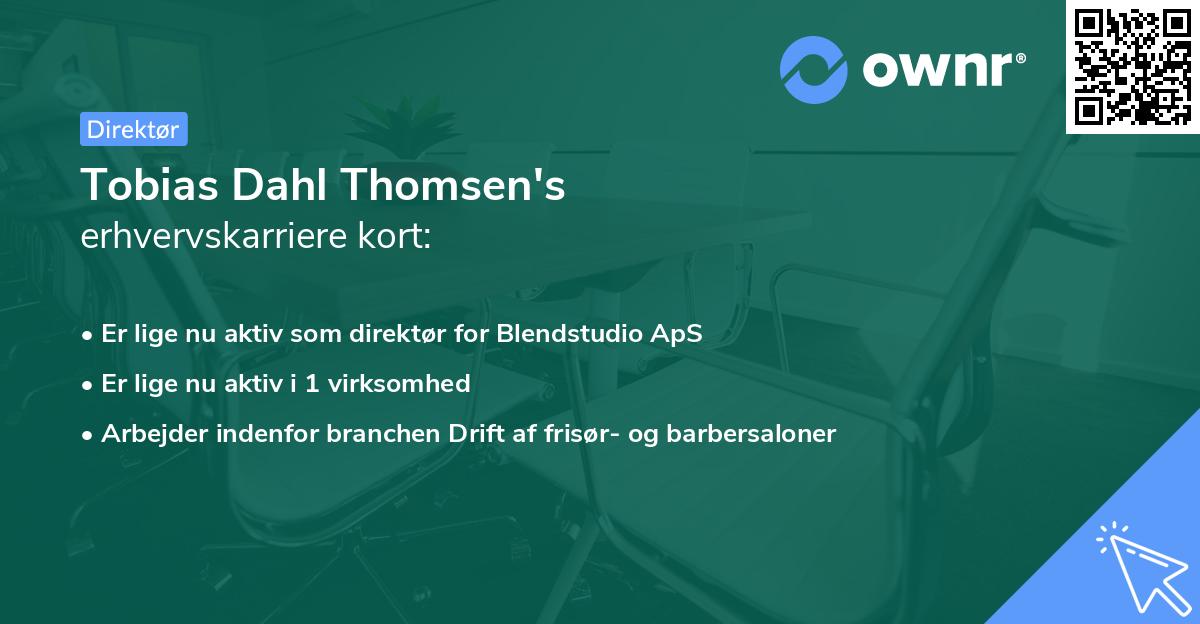 Tobias Dahl Thomsen's erhvervskarriere kort