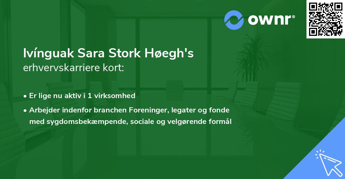 Ivínguak Sara Stork Høegh's erhvervskarriere kort