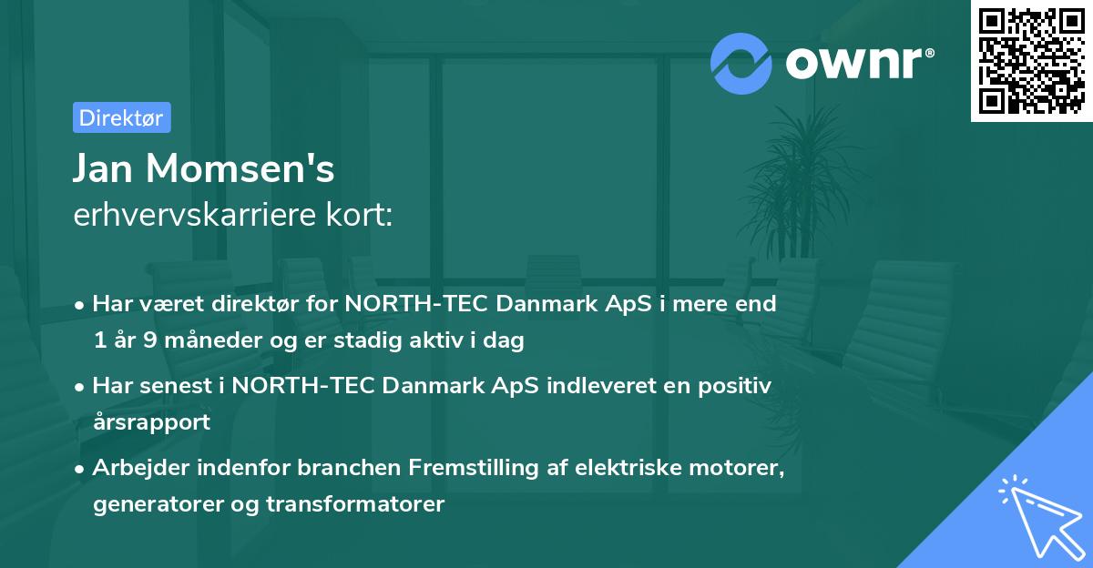 Jan Momsen's erhvervskarriere kort