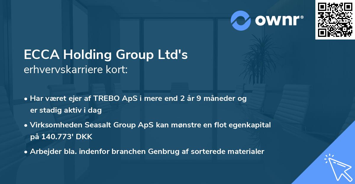 ECCA Holding Group Ltd's erhvervskarriere kort