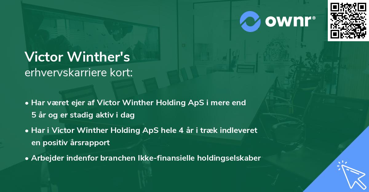 Victor Winther's erhvervskarriere kort