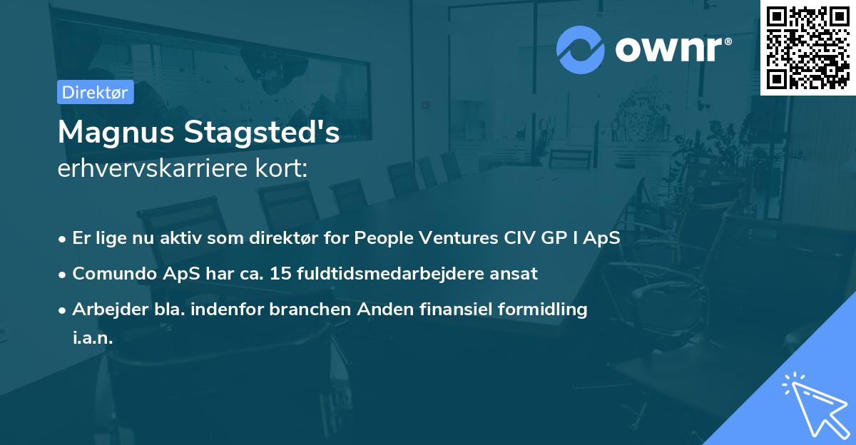 Magnus Stagsted's erhvervskarriere kort