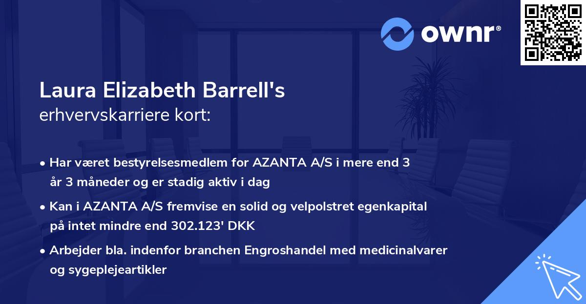 Laura Elizabeth Barrell's erhvervskarriere kort