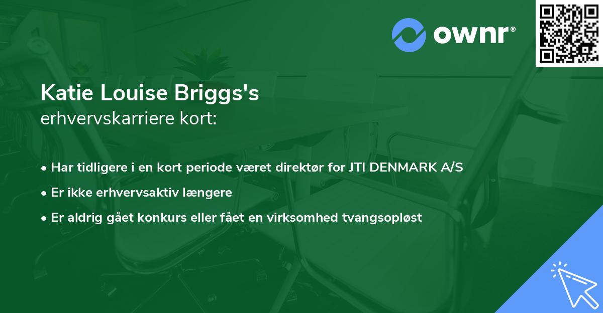 Katie Louise Briggs's erhvervskarriere kort