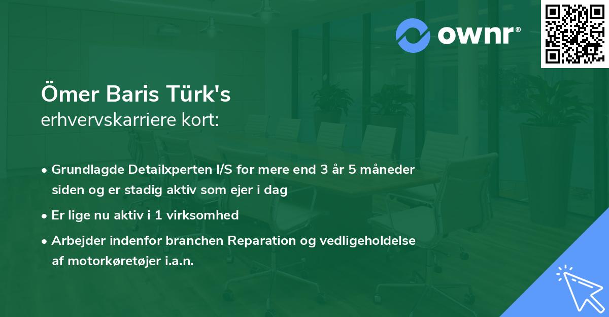 Ömer Baris Türk's erhvervskarriere kort