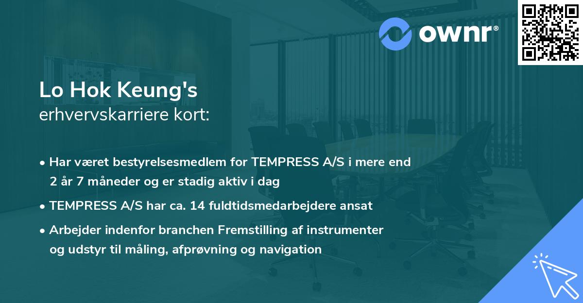 Lo Hok Keung's erhvervskarriere kort