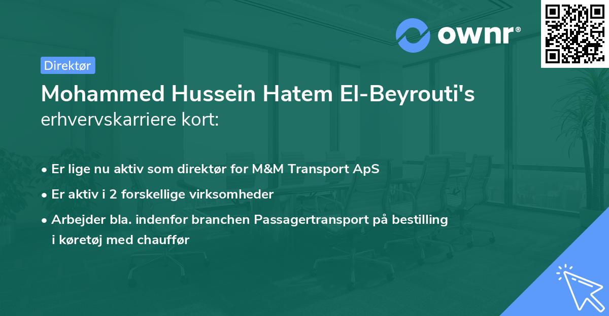 Mohammed Hussein Hatem El-Beyrouti's erhvervskarriere kort