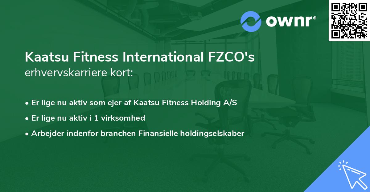 Kaatsu Fitness International FZCO's erhvervskarriere kort