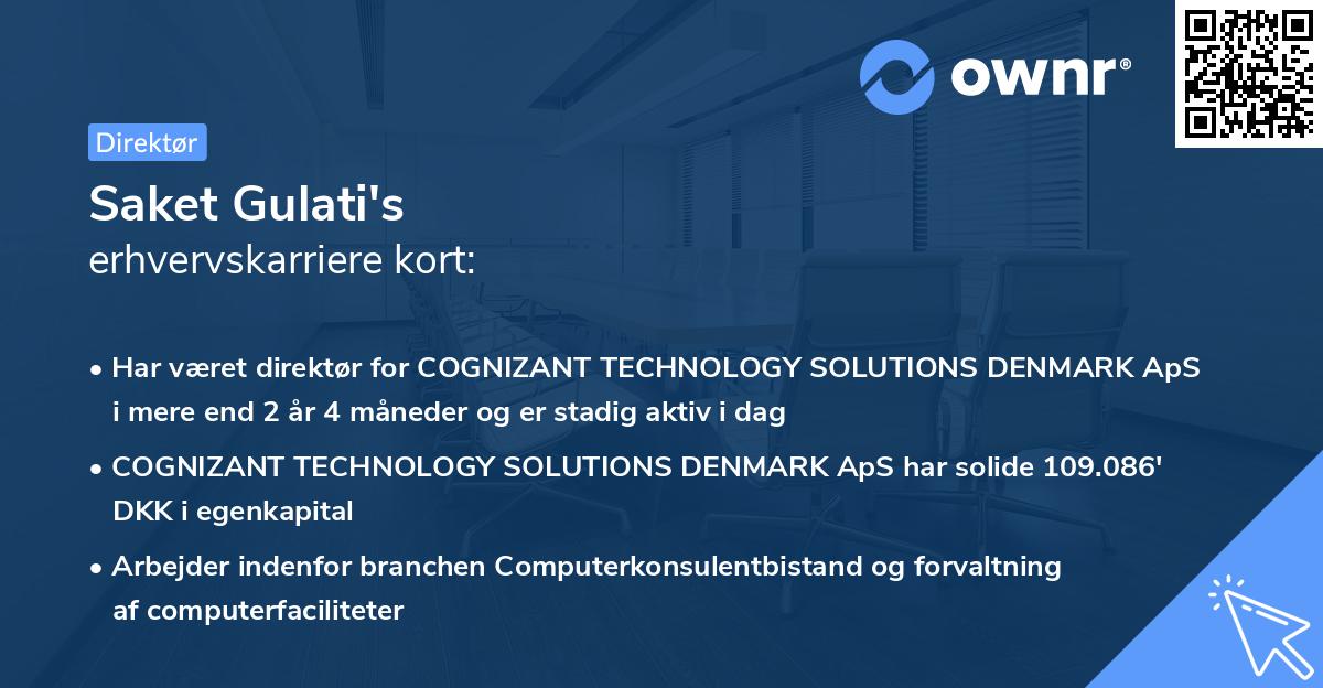 Saket Gulati's erhvervskarriere kort