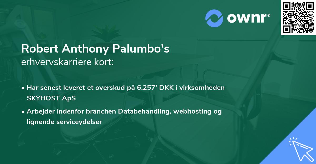 Robert Anthony Palumbo's erhvervskarriere kort