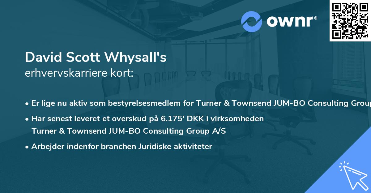 David Scott Whysall's erhvervskarriere kort