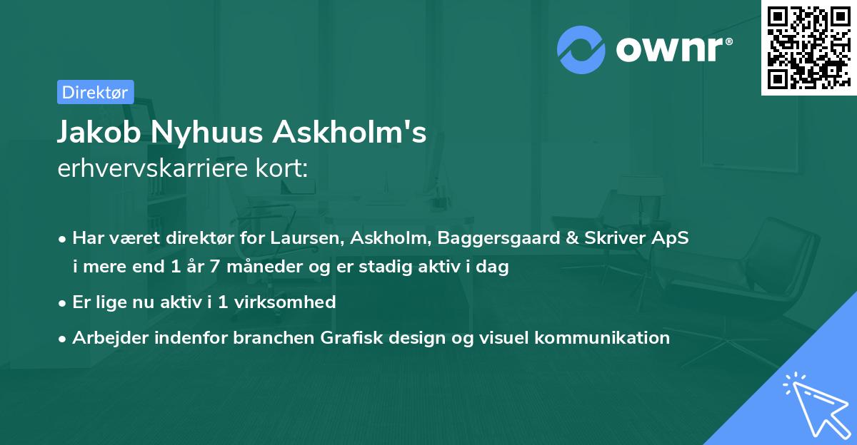 Jakob Nyhuus Askholm's erhvervskarriere kort