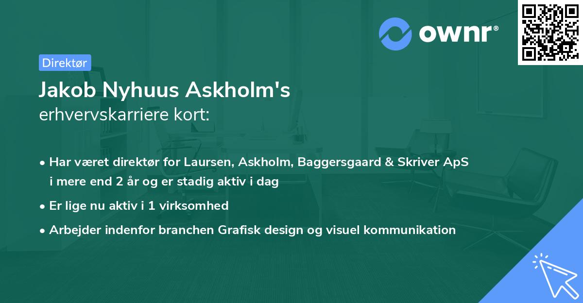 Jakob Nyhuus Askholm's erhvervskarriere kort