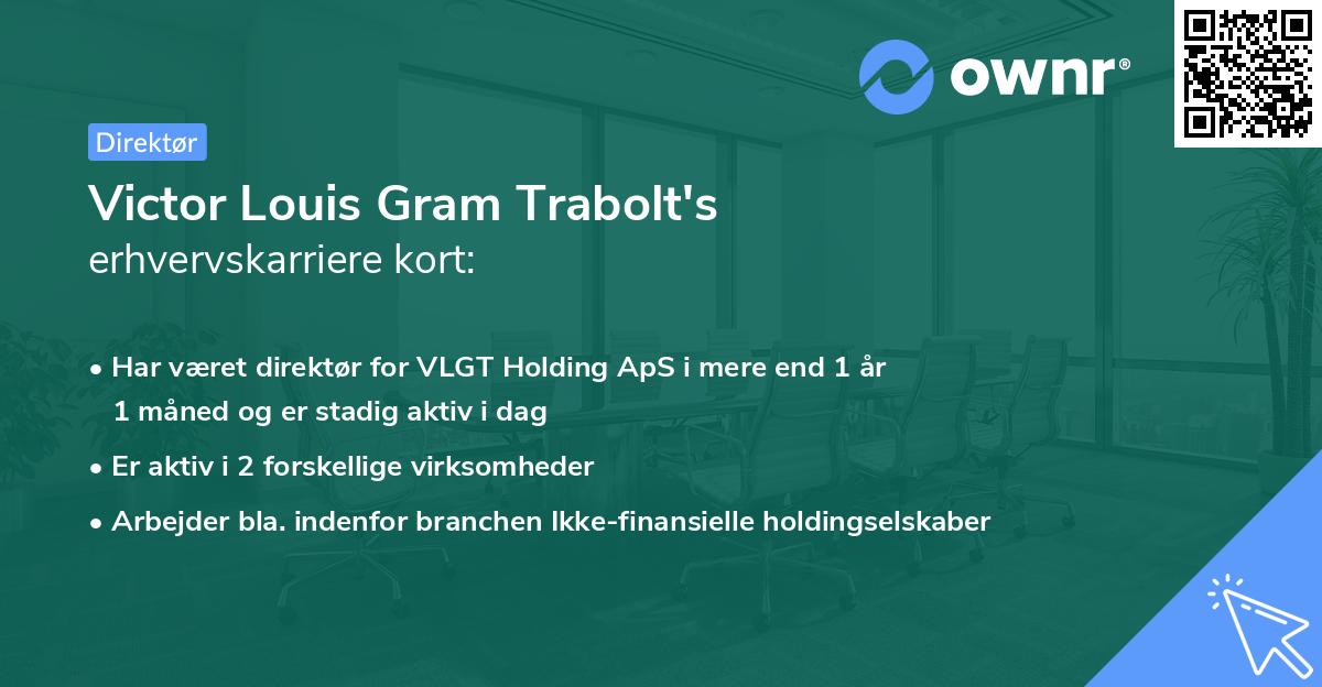Victor Louis Gram Trabolt's erhvervskarriere kort