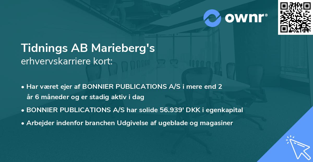 Tidnings AB Marieberg's erhvervskarriere kort