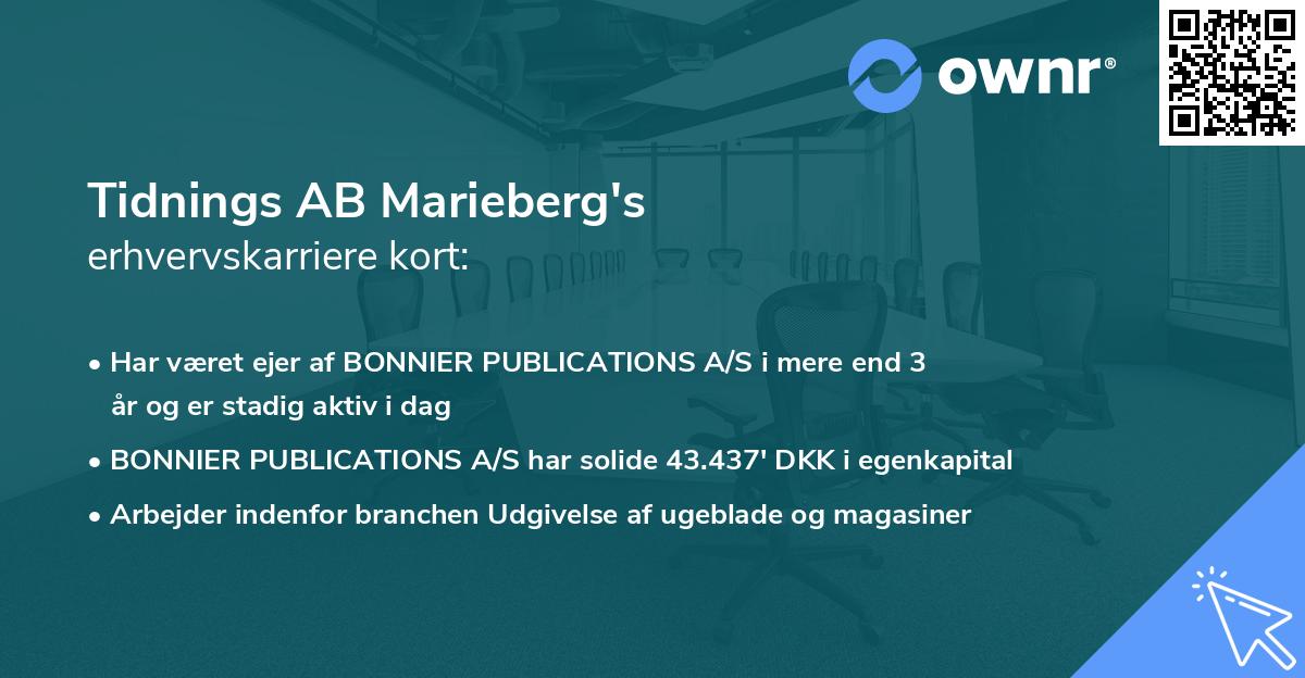 Tidnings AB Marieberg's erhvervskarriere kort