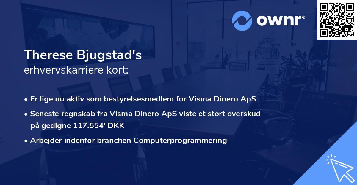 Therese Bjugstad's erhvervskarriere kort