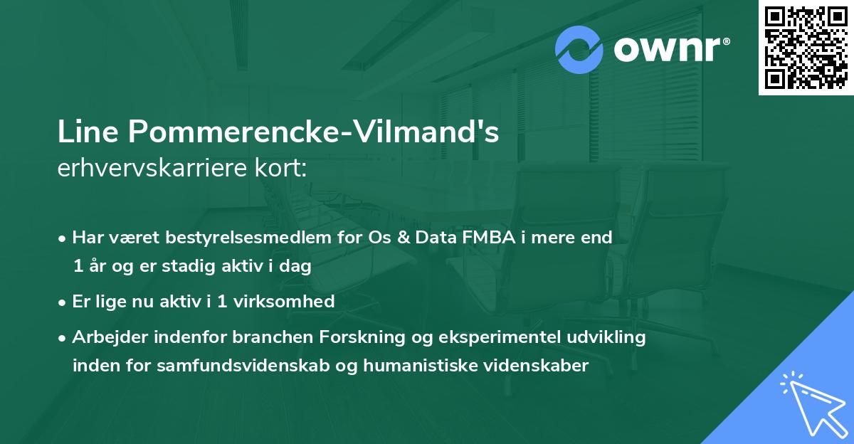 Line Pommerencke-Vilmand's erhvervskarriere kort