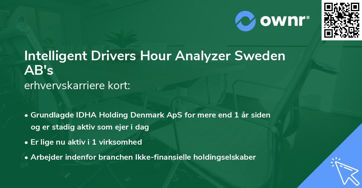 Intelligent Drivers Hour Analyzer Sweden AB's erhvervskarriere kort