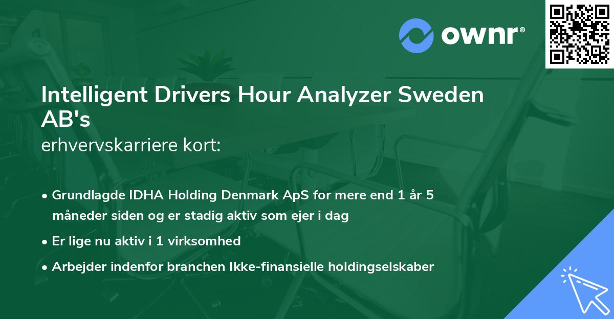 Intelligent Drivers Hour Analyzer Sweden AB's erhvervskarriere kort