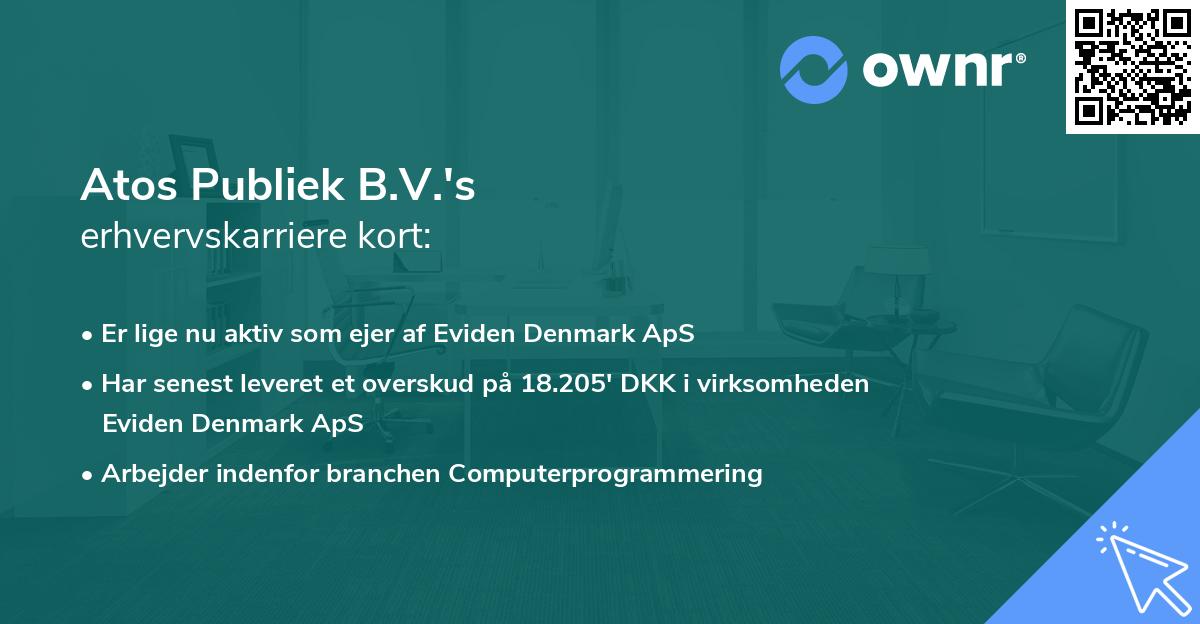 Atos Publiek B.V.'s erhvervskarriere kort