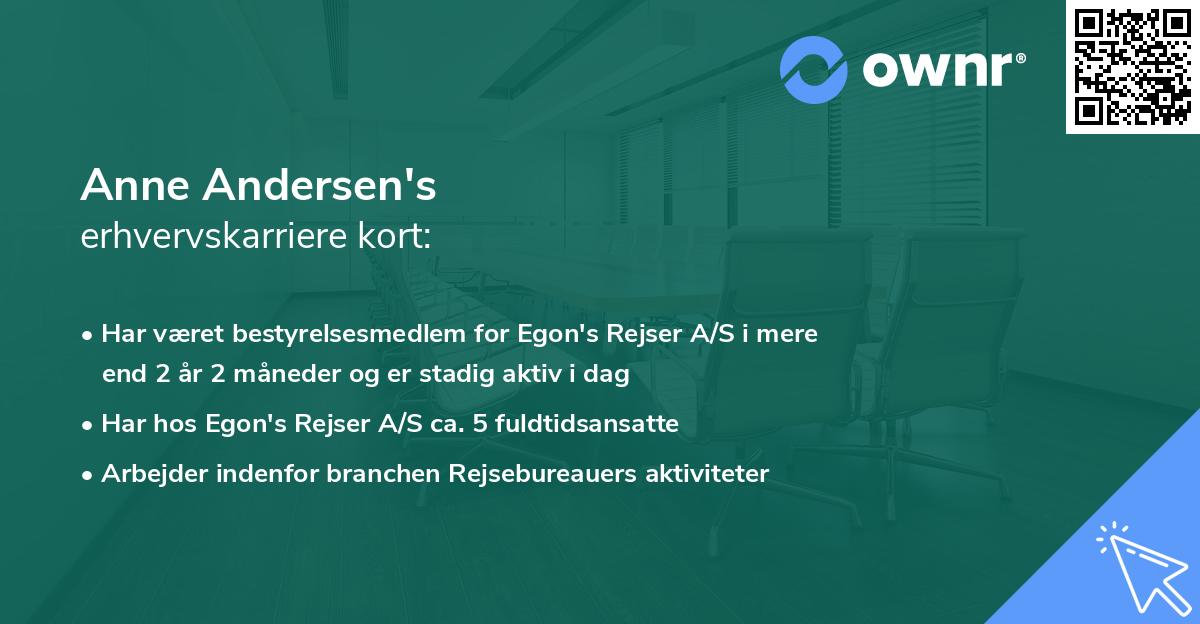 Anne Andersen's erhvervskarriere kort