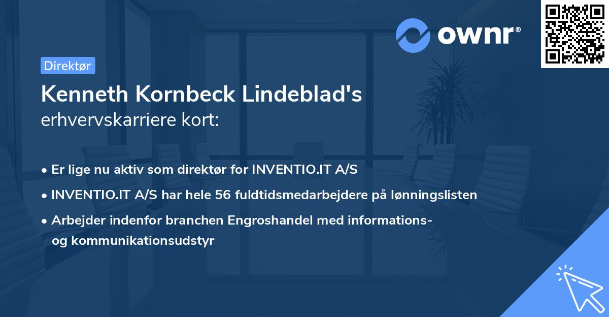 Kenneth Kornbeck Lindeblad's erhvervskarriere kort