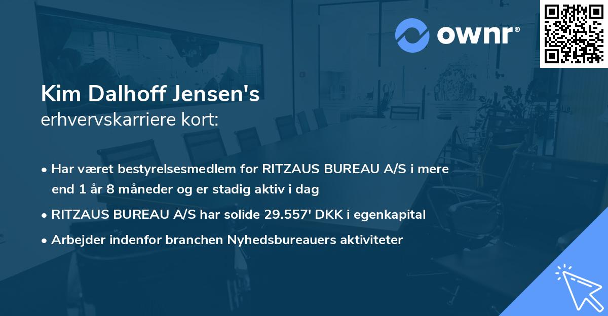 Kim Dalhoff Jensen's erhvervskarriere kort
