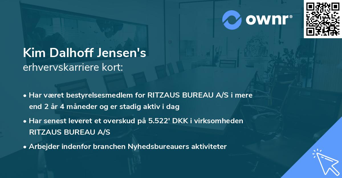 Kim Dalhoff Jensen's erhvervskarriere kort