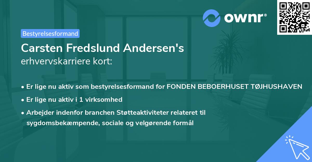 Carsten Fredslund Andersen's erhvervskarriere kort