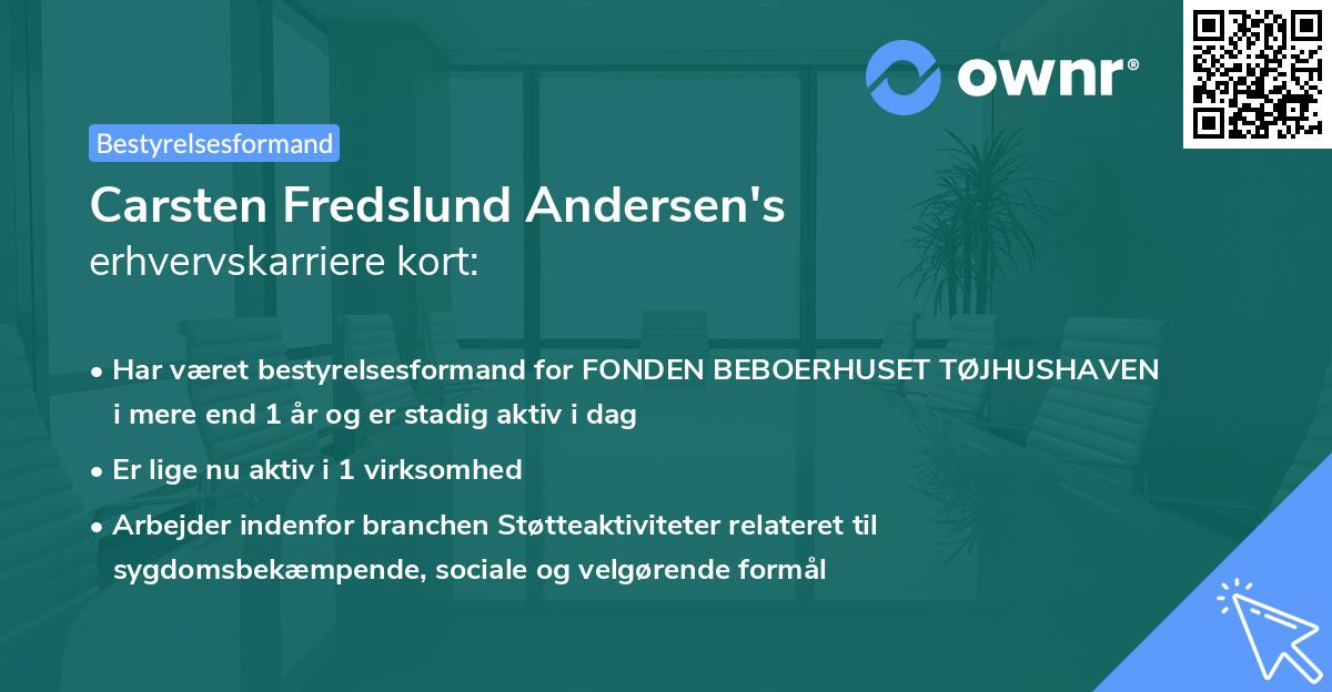 Carsten Fredslund Andersen's erhvervskarriere kort
