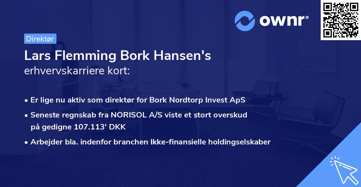 Lars Flemming Bork Hansen's erhvervskarriere kort