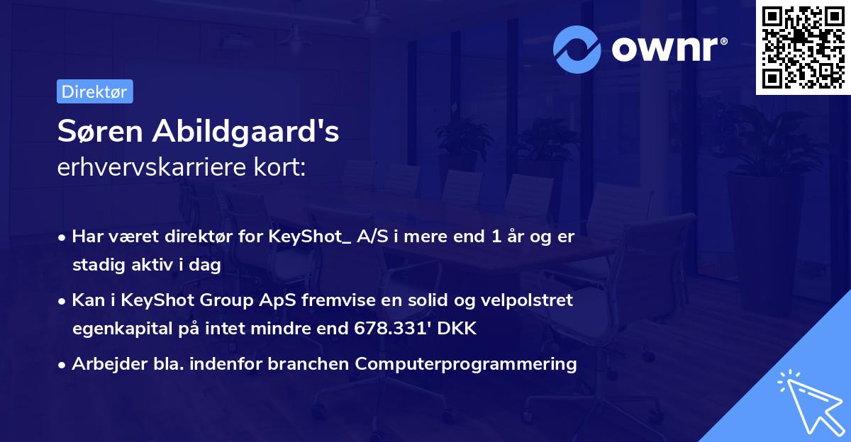 Søren Abildgaard's erhvervskarriere kort