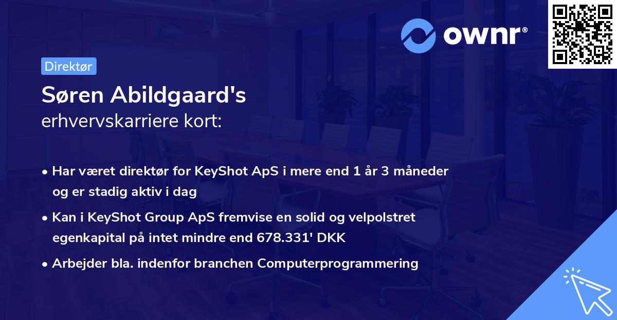 Søren Abildgaard's erhvervskarriere kort