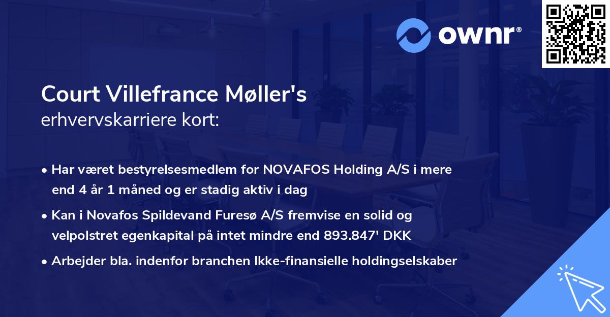 Court Villefrance Møller's erhvervskarriere kort