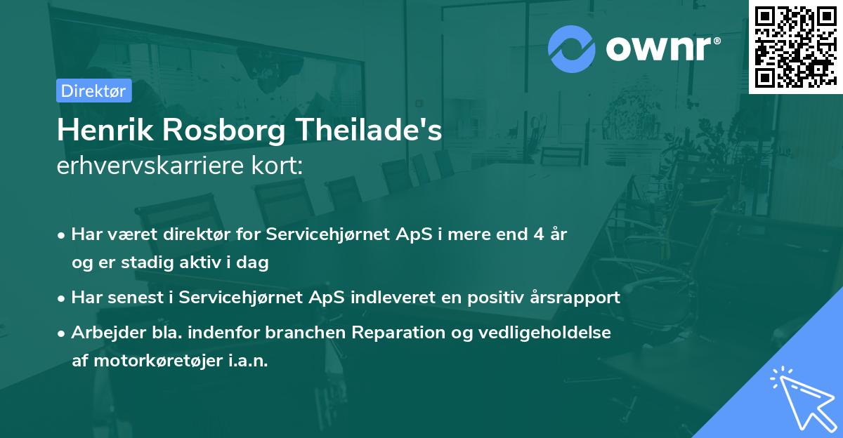 Henrik Rosborg Theilade's erhvervskarriere kort