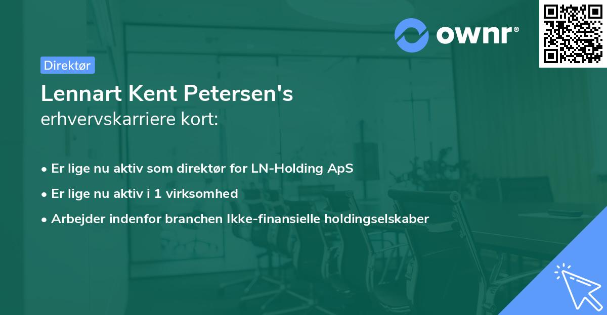 Lennart Kent Petersen's erhvervskarriere kort