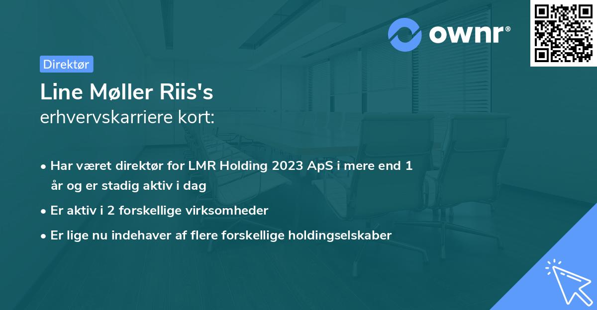 Line Møller Riis's erhvervskarriere kort