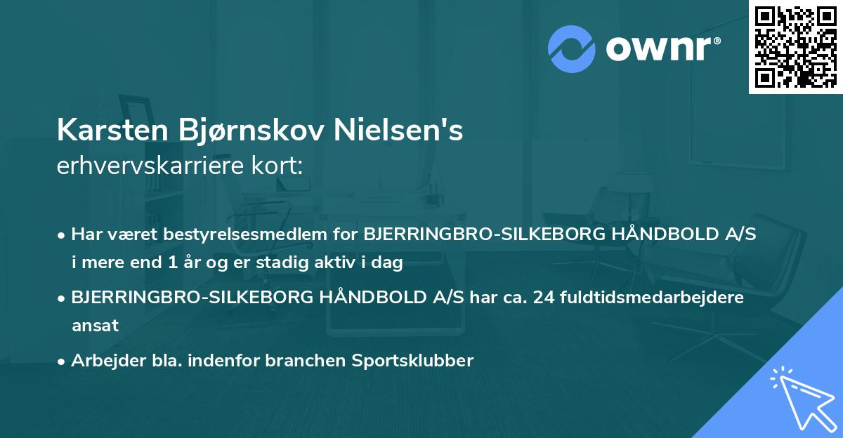 Karsten Bjørnskov Nielsen's erhvervskarriere kort