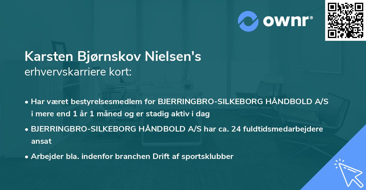 Karsten Bjørnskov Nielsen's erhvervskarriere kort