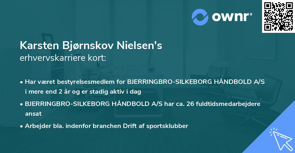 Karsten Bjørnskov Nielsen's erhvervskarriere kort