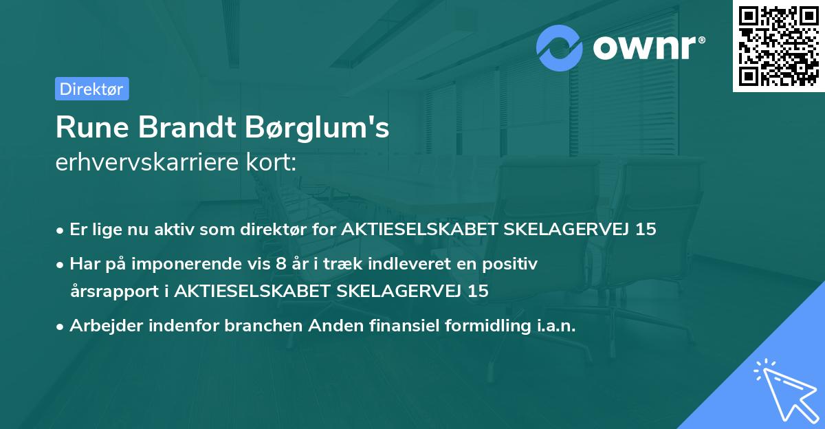 Rune Brandt Børglum's erhvervskarriere kort
