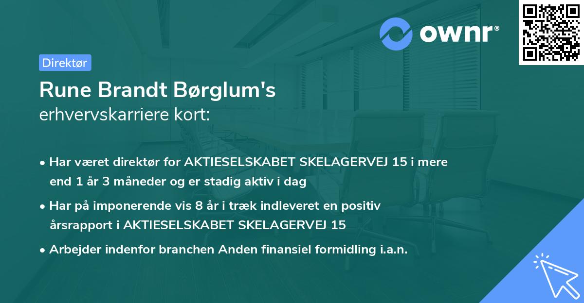 Rune Brandt Børglum's erhvervskarriere kort