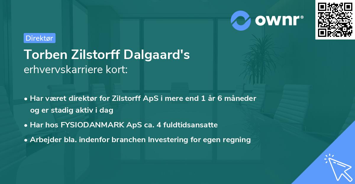 Torben Zilstorff Dalgaard's erhvervskarriere kort