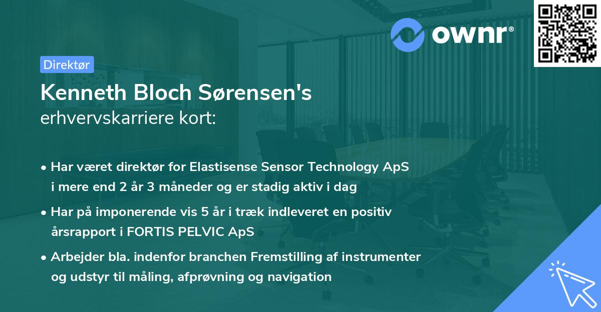 Kenneth Bloch Sørensen's erhvervskarriere kort