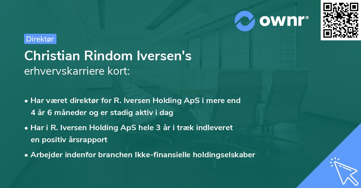 Christian Rindom Iversen's erhvervskarriere kort