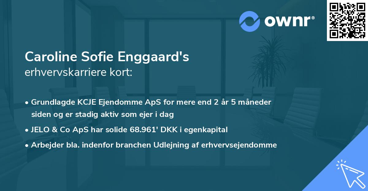 Caroline Sofie Enggaard's erhvervskarriere kort