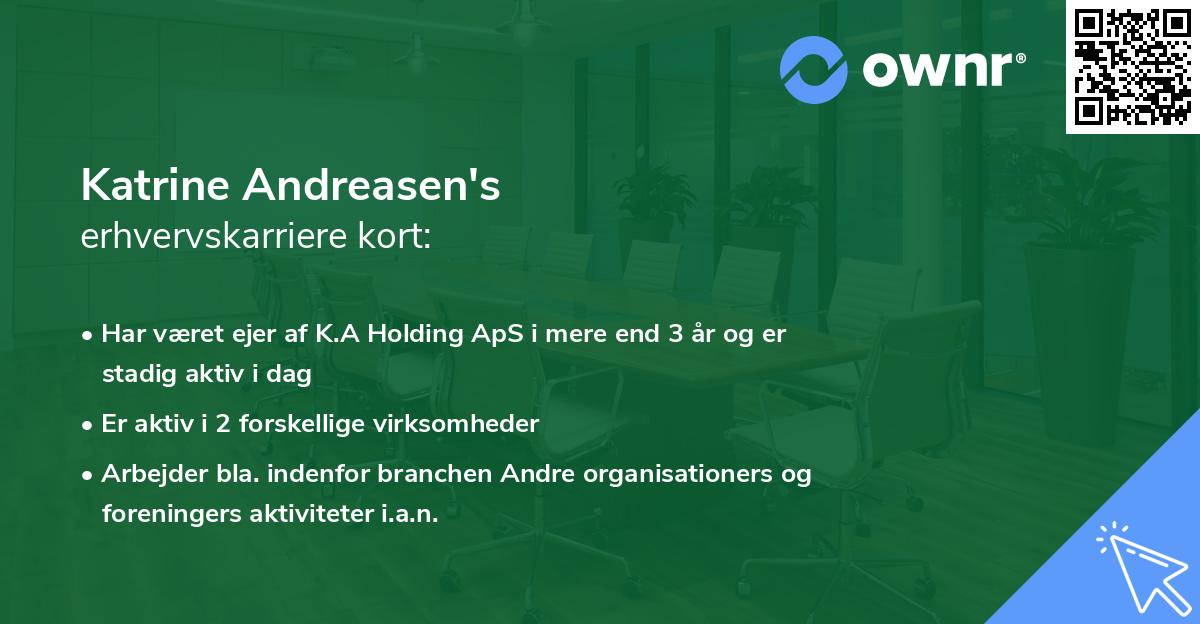 Katrine Andreasen's erhvervskarriere kort